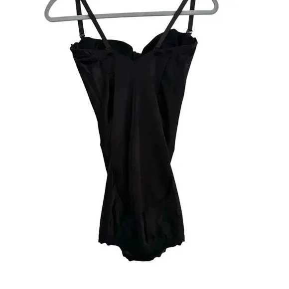 Victoria's Secret Black Stretch Satin slip shapewear Size 36C - Picture 4 of 6